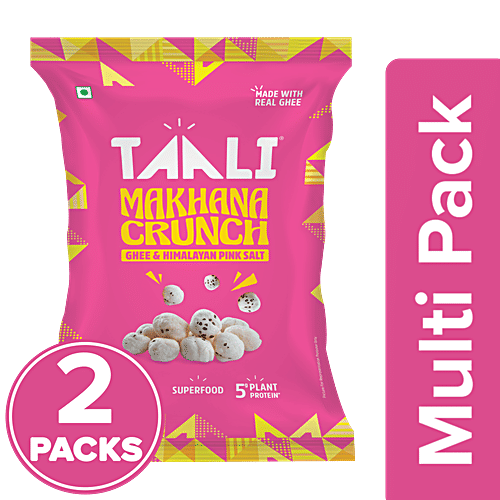 Taali Ghee & Himalayan Pink Salt Roasted Makhana, 2x58 g (Multipack)