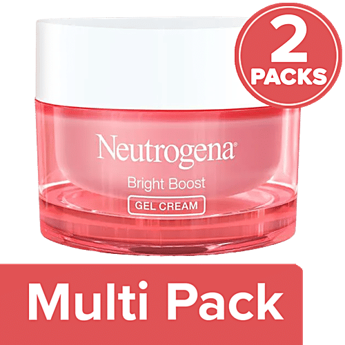Neutrogena Bright Boost Gel Cream - Restores Brightness, Oil-Free, For All Skin Tones, 2 x 50 g Multipack 