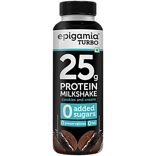 Epigamia Turbo Chocolate + Turbo Cookies & Cream + Turbo Vanilla Caramel , each 250 ml, Combo 3 Items