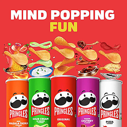 Pringles Potato Chips Original Flavour - Classic Salted, 2x40 g Multipack 