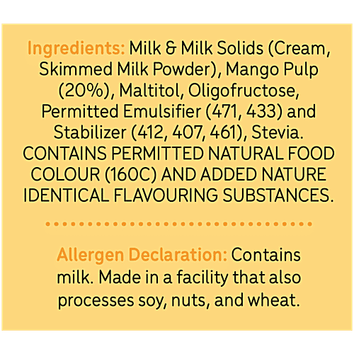 Go Zero Zero Sugar Range Mad Over Mango Ice Cream, 4 x 100 ml Multipack 