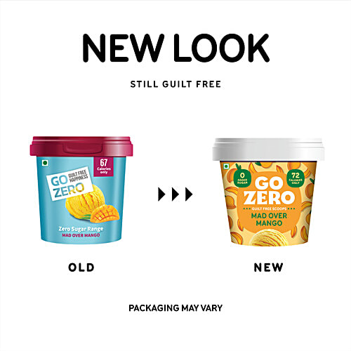 Go Zero Zero Sugar Range Mad Over Mango Ice Cream, 4 x 100 ml Multipack 
