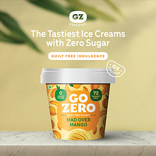 Go Zero Zero Sugar Range Mad Over Mango Ice Cream, 4 x 100 ml Multipack 