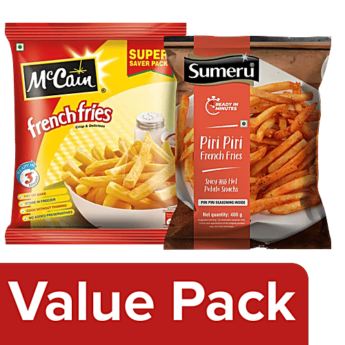 bb Combo Sumeru Masala French Fries - Piri Piri, 400g + McCain French - Fries, 1.25 kg, Combo 2 Items 