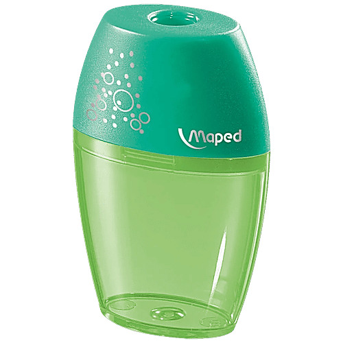 Maped Sharpener - Shaker Blister, Single Hole, Flow Pack, 4 x 1 pc Multipack