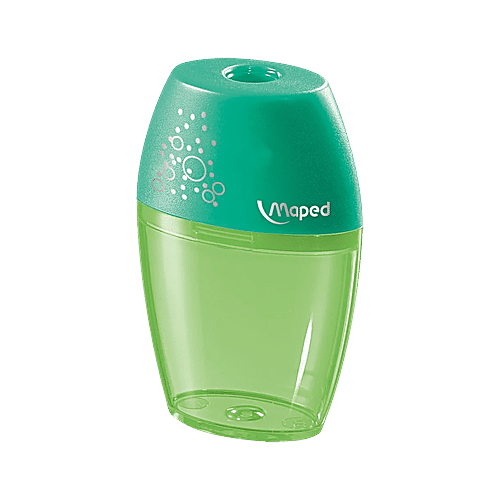 Maped Sharpener - Shaker Blister, Single Hole, Flow Pack, 4 x 1 pc Multipack