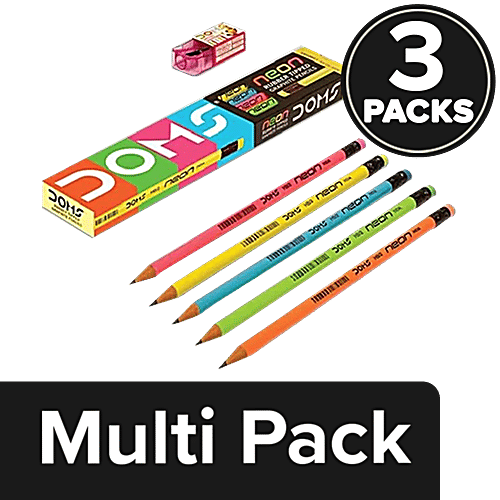 Doms Neon Pencil Rt, 3 x 10 pcs Multipack 
