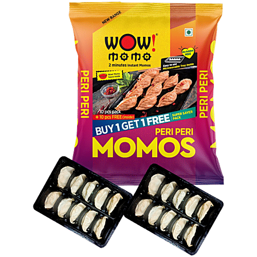 bb Combo Wow! MomoVeg Peri Peri Momos, 10 pcs + Coca Cola Diet Coke Soft Drink, 300 ml, Combo 2 items 