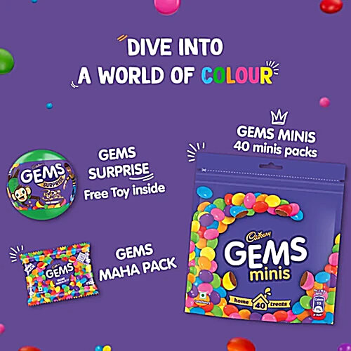 Cadbury Gems Chocolate Pack, 2x24.97 g (Multipack)