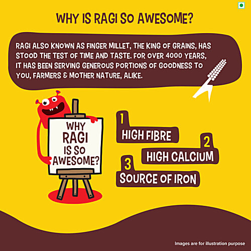 Tata Soulfull Ragi Bites No Maida Choco, 7 Grains, Protein Rich Breakfast Cereal, 2 x 375 g Multipack 