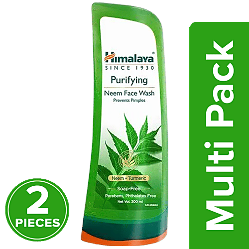 Himalaya Purifying Neem Face Wash, 2x300 ml Multipack
