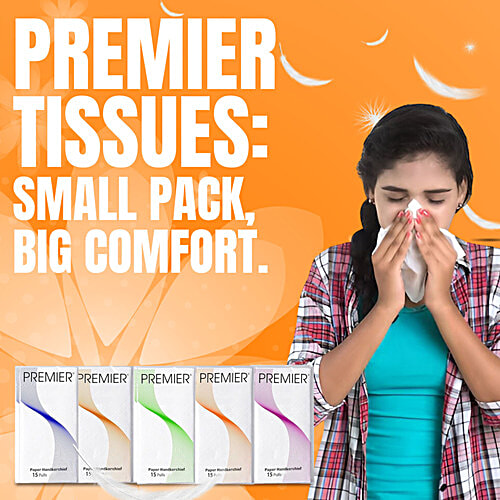 Premier Paper Handkerchief - 2 Ply, 2x(10x15 Pulls) (Multipack)