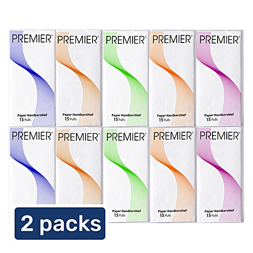 Premier Paper Handkerchief - 2 Ply, 2x(10x15 Pulls) (Multipack)