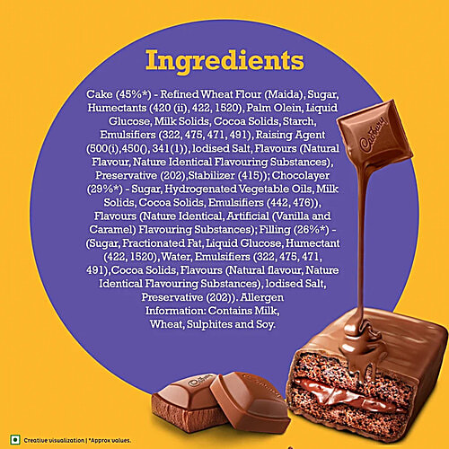 Cadbury Chocobakes Choco Layered Cakes, 3x19 g (Multipack)