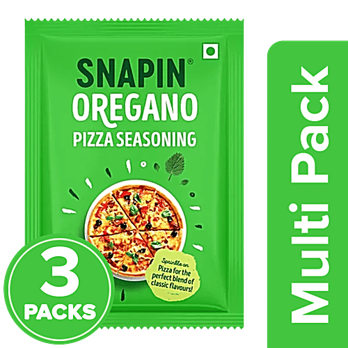 SNAPIN Oregano Pizza Seasoning - Italian Herbs Blend  Adds Flavour for Snacks, 3 x 10 g Multipack 