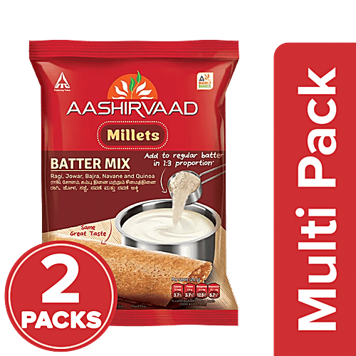 Buy Aashirvaad Millets Batter Mix - Mixed Flour, Rich In Fibre ...