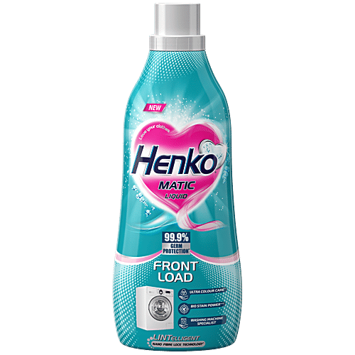 Henko Matic New Front Load Detergent Powder 4 kg (+ 2 kg Free) + Liquid Detergent 1 L, Combo 2 Items