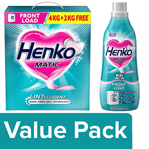 Buy Henko Matic New Front Load Detergent Powder 4 kg (+ 2 kg Free