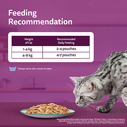 Whiskas Tasty Mix Chicken With Salmon Wakame Seaweed In Gravy Adult Cat Wet Food, 5x70 g (Multipack) 