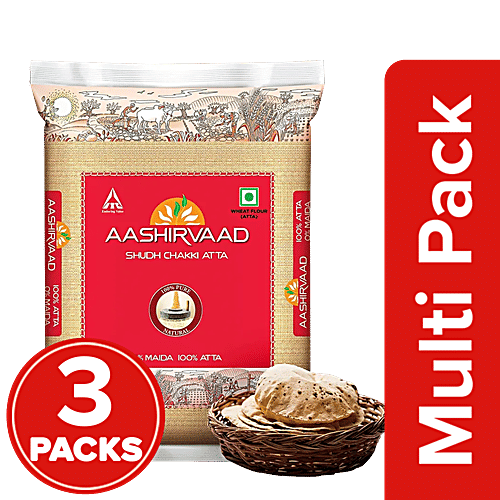 Aashirvaad Shudh Chakki Atta, 3 x 10 kg Multipack 