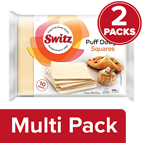 Switz Puff Dough Squares, 2 x 400 g Multipack 