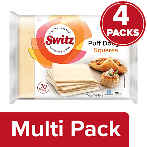Switz Puff Dough Squares, 4 x 400 g Multipack 
