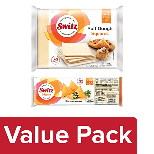 Buy Switz Samosa Dough 50 Sheets + Puff Dough Squares 400 g Online at