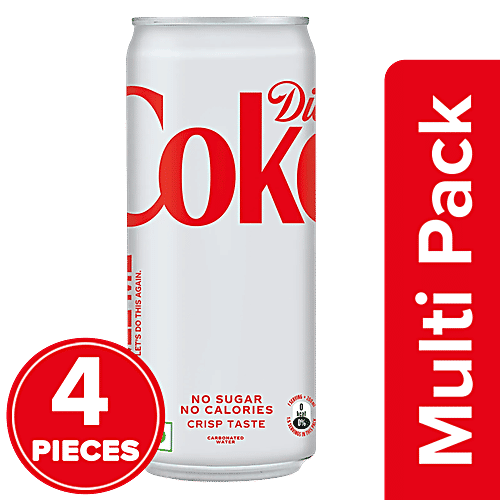 Coca Cola Diet Coke Soft Drink, 4 x 300 ml Multipack