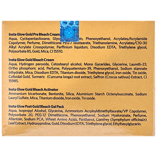 VLCC Gold Facial Kit 60 g + Gold Bleach 60 g + Manicure & Pedicure Kit 210 g, Combo (3 Items)