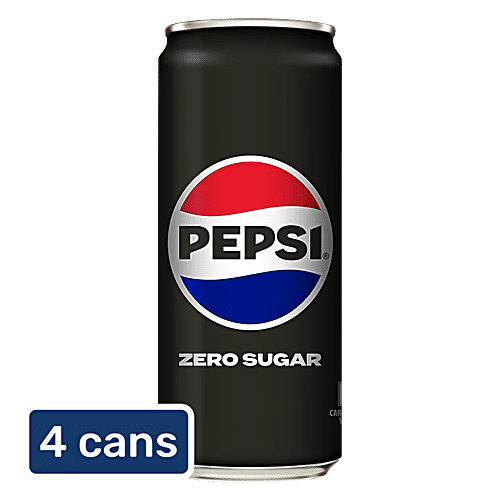 Pepsi Zero Sugar Soft Drink, 4 x 300 ml (Multipack) 
