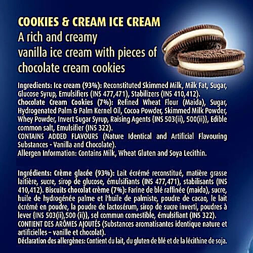 London Dairy Premium Ice Cream - Cookies & Cream, 6 x 125ml Multipack