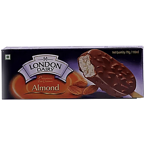 London Dairy Premium Ice Cream Stick - Chocolate Almond, 4 x 110 ml Multipack