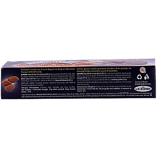 London Dairy Premium Ice Cream Stick - Chocolate Almond, 4 x 110 ml Multipack