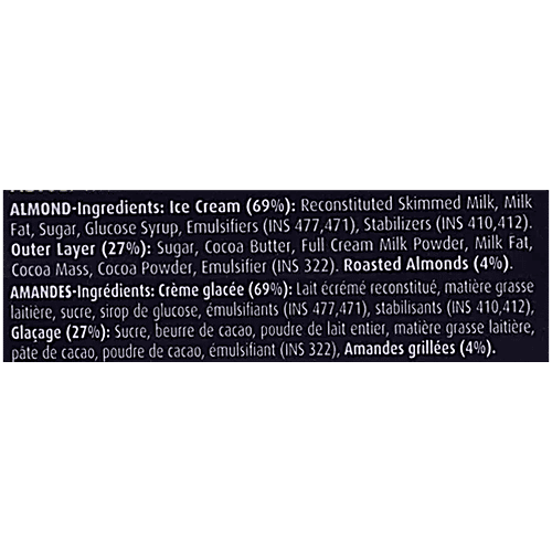 London Dairy Premium Ice Cream Stick - Chocolate Almond, 4 x 110 ml Multipack