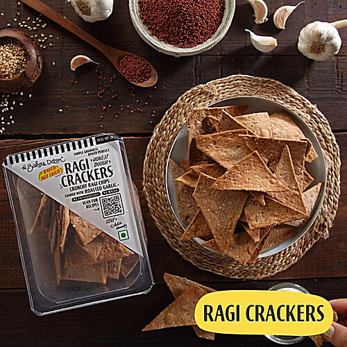 The Baker's Dozen Ragi Crackers, 2x230 g (Multipack) Baked, No Preservatives, No Maida