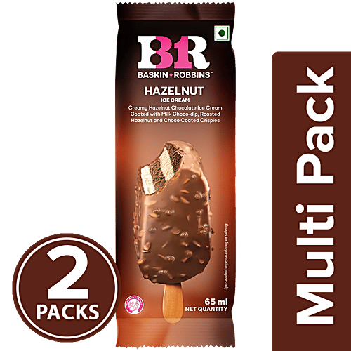 Baskin Robbins Hazelnut Ice Cream, 2 x 65 ml Multipack 