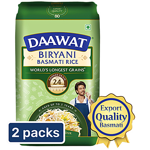 Daawat Biryani Basmati Rice, 2x1 kg (Multipack)