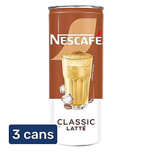 Nescafe  Classic Latte Cold Coffee, 3x200 ml (Multipack) Smooth & Creamy Texture, Refreshing & Satisfying Beverage