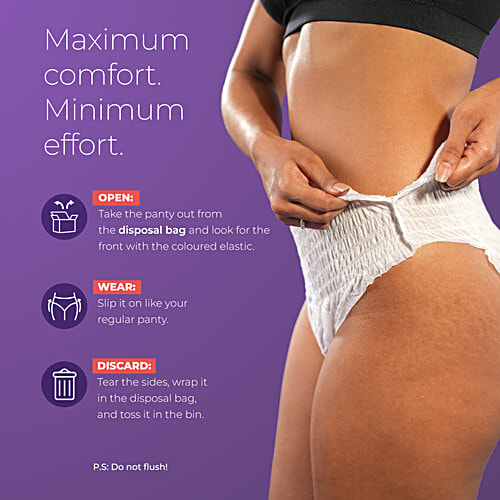 Nua Comfort Disposable Period Panties - XL-XXL, 2x5 pcs (Multipack) Cottony-Soft Protection