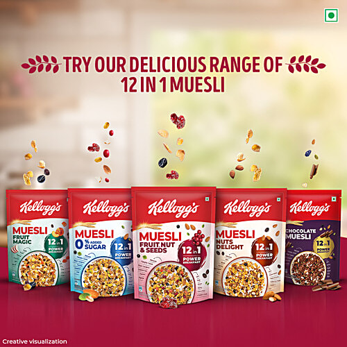 Kellogg's Fruit, Nut & Seeds Muesli 12 In 1 Power Breakfast, 2x240 g (Multipack)