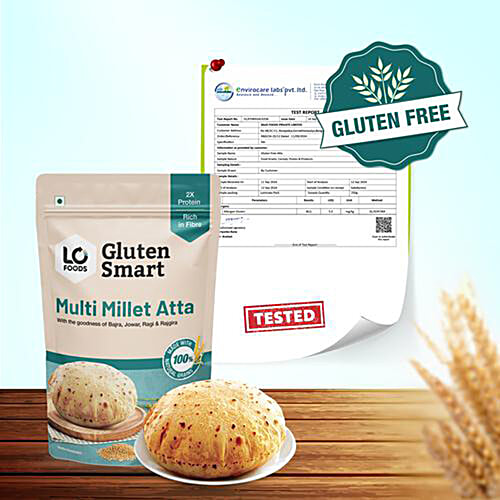 Lo Foods Gluten Smart Multi Millet Atta, 2x1 kg (Multipack)