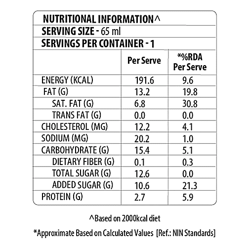 Baskin Robbins Hazelnut Ice Cream, 2 x 65 ml (Multipack) 