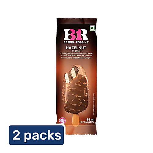 Baskin Robbins Hazelnut Ice Cream, 2 x 65 ml (Multipack) 