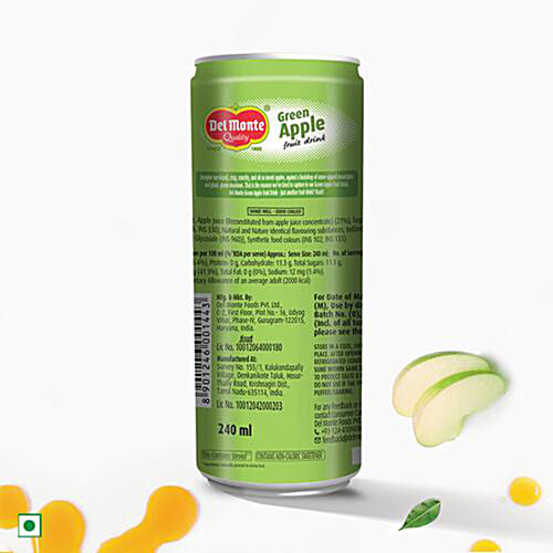 Del Monte Fruit Drink - Green Apple, 2 x 240 ml Multipack 