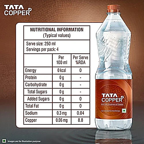 Tata  Copper+ Water With Goodness Of Copper, 6x1 L (Multipack) 