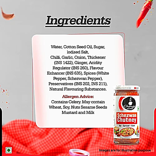 Ching's Secret Schezwan Chutney, 2 x 250 g (Multipack) 