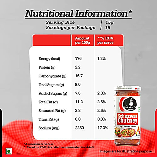 Ching's Secret Schezwan Chutney, 2 x 250 g (Multipack) 