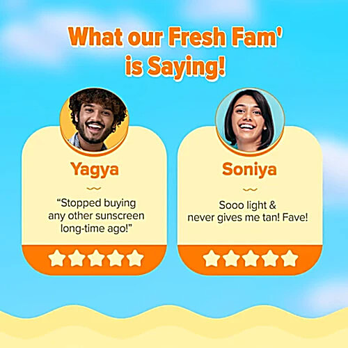 Aqualogica Dewy Sunscreen - Papaya & Vitamin C, SPF 50 PA+++, 2x50 g (Multipack) 