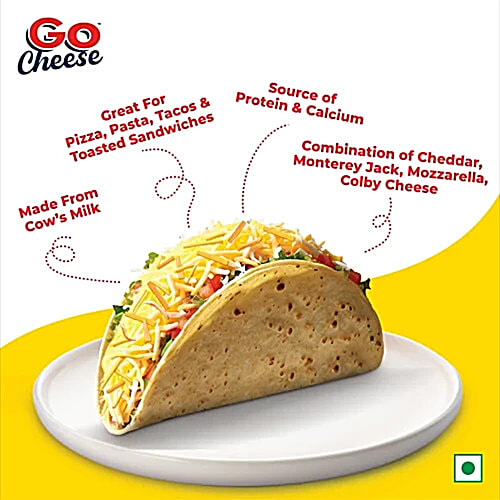 Go Cheese Shredded Four Cheese, 2x200 g (Multipack) Made from Cow's milk