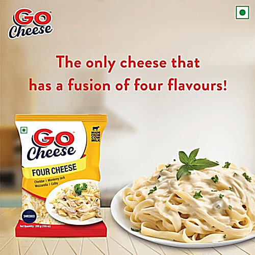 Go Cheese Shredded Four Cheese, 2x200 g (Multipack) Made from Cow's milk
